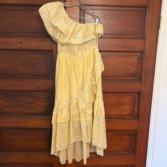 Ulla Johnson x Barneys New York One-Shoulder Yellow Gown (Sz 4) - Picture 1 of 7